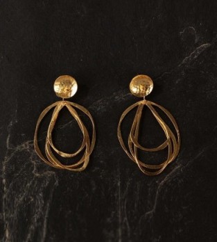 Hallows Geometric Earrings-Gold